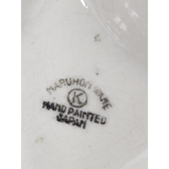 Vintage Maruhon Ware Japan 4 Compartment Serving Dish With Handle Floral Ceramic - Picture 6 of 8